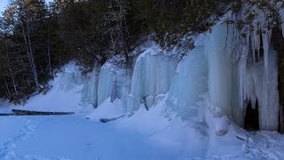 Devils Oven Ice Cave Minto New Brunswick hike in march 18 2017 [upl. by Novehc3]