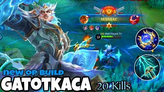 MANIAC New OP Build Sky Piercer  Gatotkaca Best Build 2024  MLBB [upl. by Nyra]