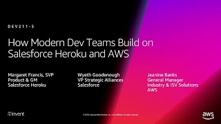 AWS reInvent 2018 How Modern Dev Teams Build on Salesforce Heroku and AWS DEV211S [upl. by Joly]