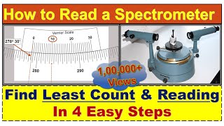 How to read a SPECTROMETER Least Count amp Reading laboratory instrument iitjee [upl. by Lamdin]