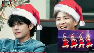 BTS Reaction to Blackpink last Christmas jingle bells  one song more ✨ fanmade [upl. by Itoc]