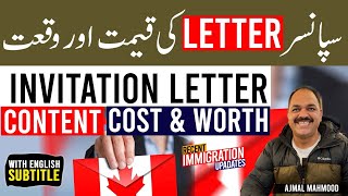 Sponsor Letter Visit Visa Canada [upl. by Airret]