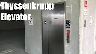 Thyssenkrupp Hydraulic Elevator  Morr Transfer Parking Garage in Kansas City MO [upl. by Enelyaj]