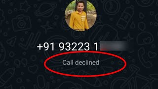 Fix Whatsapp Call Declined After One Ring Problem Solve [upl. by Ahsinaw]