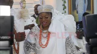 See How Ooni Of Ile Ife Prayed For Iyalaje Oodua Princess Toyin Kolade [upl. by Lanti]