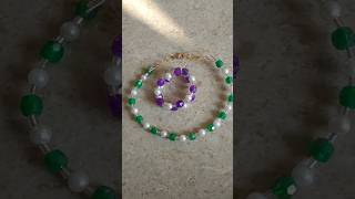 DIY Handmade nacklace amp bracelet use of Cristal beads ytshortstrending shortscrafternedarahman [upl. by Sabah]