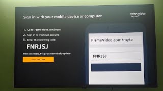 How to connect Amazon Prime Video Account from Smart TV  Where to Enter Your Code [upl. by Yenroc]