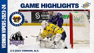 Vernon vs Salmon Arm Highlights 232024 [upl. by Nysila]