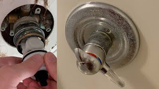 Delta Shower Faucet Cartridge Replacement 1700 Monitor  Leak Repair [upl. by Drhacir]