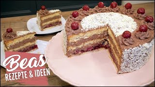 Schwarzwälder Kirschtorte Art  Tortenklassiker Rezept umgedreht [upl. by Wendt760]