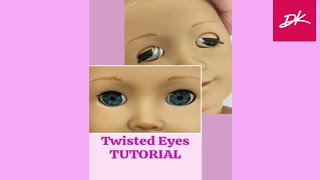 Crooked Eye Tutorial  American Girl Doll  Dolls Tutorials [upl. by Jakie747]