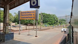 VISAKHAPATNAM RAILWAY STATION ON BOARD DEPARTING VSKPPSA MEMU PASSENGER [upl. by George]