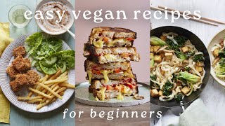 3 EASY VEGAN RECIPES FOR BEGINNERS VEGANUARY [upl. by Irrem]