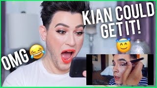 REACTING TO KIAN LAWLEY FOLLOWING MY MAKEUP TUTORIAL DEAR LORD [upl. by Johnston487]