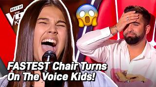 The FASTEST CHAIR TURNS on The Voice Kids ⚡ [upl. by Yi942]