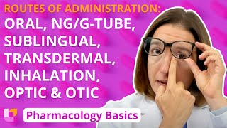 Routes of administration Oral NGGtube Sublingual Transdermal Inhalation  Pharm  LevelUpRN [upl. by Sirotek]