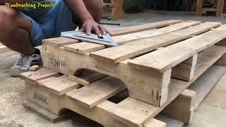 8 Amazingly Perfect Pallet Wood Recycling Projects  Cheap Furniture Design From Wooden Pallets [upl. by Ellora]