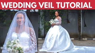 MAKING MY WEDDING VEIL  How To Make a Wedding Veil Easy Tutorial  DIY Wedding Veil Tutorial Silem [upl. by Swinton]