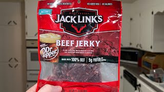 Jack links Dr Pepper beef jerky review [upl. by Toille]