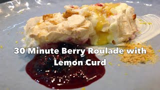 Creating Desserts Meringue Roulade with Lemon Curd [upl. by Robers]