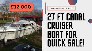 Canal Boat For Sale 1988 Atlanta 27x96 Fibreglass Cruiser [upl. by Male154]