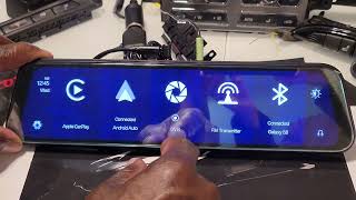 Amazing Smart Mirror with Android AutoApple carplay and built in Dashcam easy install [upl. by Enid]