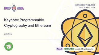 Keynote Programmable Cryptography and Ethereum [upl. by Vedette]