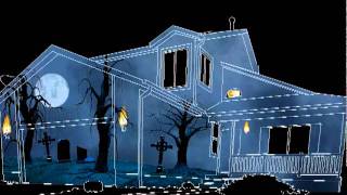 Halloween House Projection Background Test [upl. by Eetsirk]