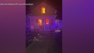 Homeowners Halloween display prompts firefighter response [upl. by Nevaj]