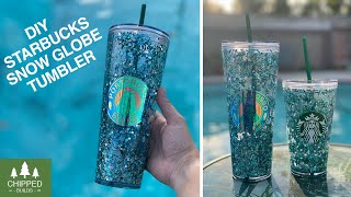 DIY LUCA STARBUCKS SNOW GLOBE TUMBLER  HOW TO [upl. by Notserc]