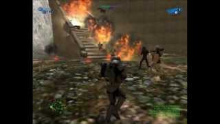 Star Wars Battlefront 1 2004 Video  Chaos in Helms Deep [upl. by Aneeles]