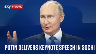 Vladimir Putin delivers speech at annual Valdai meeting in Sochi [upl. by Yasibit]