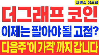 더그래프 코인 이제는 팔아야 될 고점 다음주 이 가격까지 갑니다 [upl. by Ednargel]