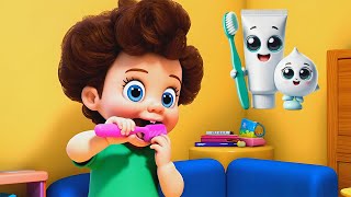 Brush Brush Brush Your Teeth  RebeSongs Nursery Rhymes amp Kids Songs [upl. by Aisiat]