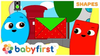 Shapes School  Educational Videos for kids  Learning Shapes  Envelope  Tree and More  BabyFirst [upl. by Sirovat]