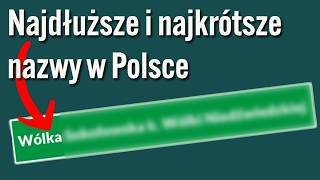 Rekordowe nazwy w Polsce [upl. by Nosrettap]