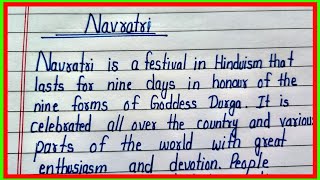 essay on navratri in englishnavratri par nibandh [upl. by Ahsemo]