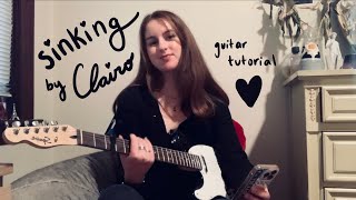 “Sinking” by Clairo guitar tutorial  beginner friendly  easy  fun [upl. by Artair]