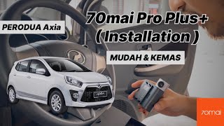 Installation  70mai A500s Dash Cam Pro Plus  RearCam Set  Perodua Axia [upl. by Ninette]