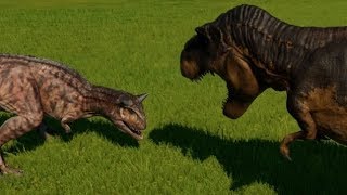 Carnotaurus vs TRex Allosaurus Baryonyx Suchomimus amp Ceratosaurus 1080p 60FPS [upl. by Suirrad]