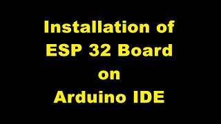 quotHow to Install ESP32 on Arduino IDEquot [upl. by Orhtej]