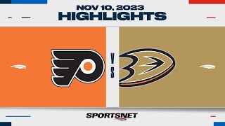 NHL Highlights  Flyers vs Ducks  November 10 2023 [upl. by Ogeid]