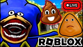 POU JUEGA ROBLOX CON SUSCRIPTORES EN VIVO 🔴 Juegos y Gameplays Shin Sonic [upl. by Steele]