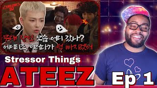 ATEEZ 에이티즈  스트레스 띵 Stressor Things Ep1  REACTION [upl. by Ennaul]