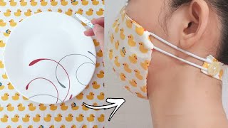 Ear Pain Prevent Mask  Make Fabric Face Mask at Home  DIY Cloth Face Mask No Sewing Machine [upl. by Samira]