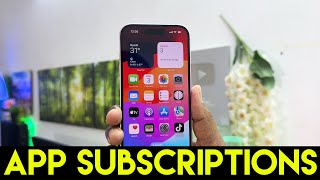 How To Check App Subscriptions On iPhone  iPhone 15 [upl. by Coopersmith473]