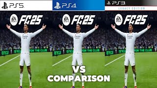 FC 25 PS5 Vs PS4 Vs PS3  Comparison [upl. by Davidde]