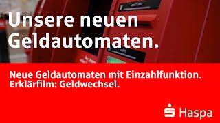 Geldwechsel  Hamburger Sparkasse  Neue Geldautomaten mit Einzahlfunktion [upl. by Katinka]