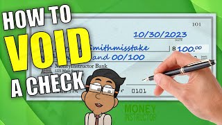 How to Void a Check  Direct Deposit and Correcting Errors  Money Instructor [upl. by Ahsaetal658]