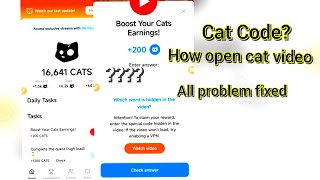 Cat Code  How to play VideoCat CodeAll problem fixedcat Answer [upl. by Athallia982]